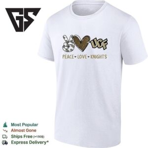 Ucf Knight Peace Love Knight Hand Sign Heart Shape And Logo T-Shirt