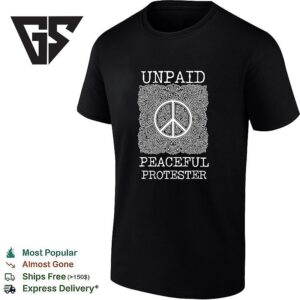 Unpaid Peaceful Protester Dove Symbol Mandala Style T-Shirt