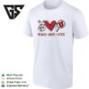 Utah Utes Football Peace Love Utes Hand Sign Heart Shape And Logo T-Shirt