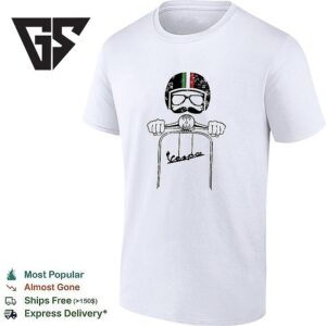 Vespa Piaggio Hipster Distressed Vintage T-Shirt