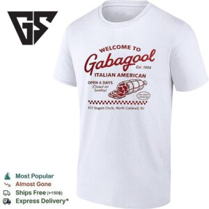 Welcome To Gabagool Italian American Open 6 Days Closed On Sunday Est 1999 T-Shirt