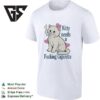 White Cat Smoking Kitty Needs A Fucking Cigarette Retro T-Shirt