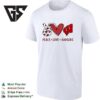 Wisconsin Badgers Football Peace Love Badgers Sign Heart Shape And Logo T-Shirt