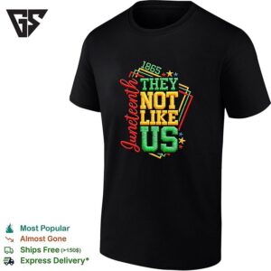 1865 Juneteenth They Not Like US Embroidery Text Pan African Design T-Shirt