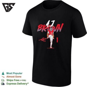 Aj Brown Number 1 Of New England Patriots Fotball Signature T-Shirt