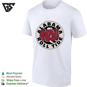 Alabama Roll Tide Big Al Elephant Mascot Circle Vintage Logo T-Shirt