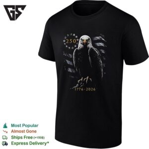 American Bald Eagle Patriotic 250th 1776 To 2026 Commemorative Celebration T-Shirt