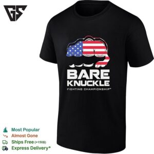 American Flag Fist Bare Knuckle Fighting Championship T-Shirt