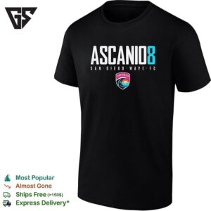 Ascanio 8 San Diego Wave Fc National Women Soccer League Nwsl Professional T-Shirt
