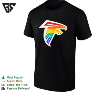 Atlanta Falcons Pride Logo National Football League NFL Rainbow Football Team T-Shirt