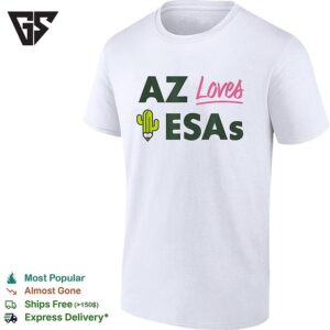Az Loves Esas Cactus Pencil Design Arizona Education Savings Accounts Teacher T-Shirt