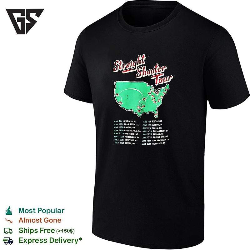 Bad Company Straight Shooter Tour USA Map T-Shirt Bad Company Straight Shooter Tour USA Map T-Shirt