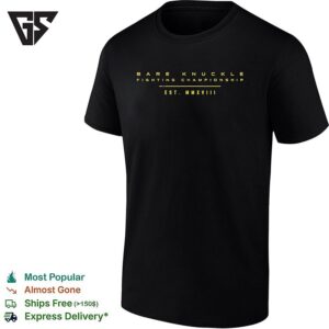 Bare Knuckle Fighting Championship Est Emblem Text T-Shirt