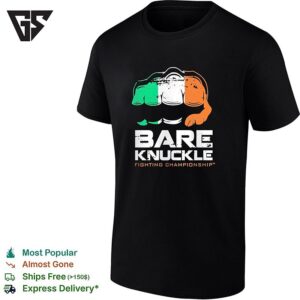 Bare Knuckle Fighting Championship Flag Fist Emblem T-Shirt