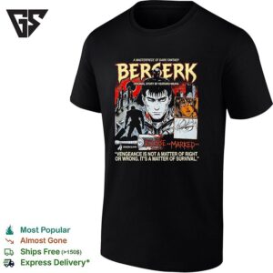 Berserk Guts Kentaro Miura Eclipse Marked Dragon Slayer Vengeance Survival T-Shirt
