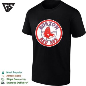 Boston Red Sox Classic Circle Socks Vintage Baseball Logo T-Shirt