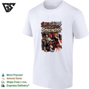 Boxing She Girds Her Arms With Strength Vitnage T-Shirt