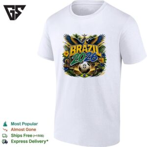 Brazil 2026 Fifa World Cup Colorful Rooster Soccer Fan Tropical T-Shirt