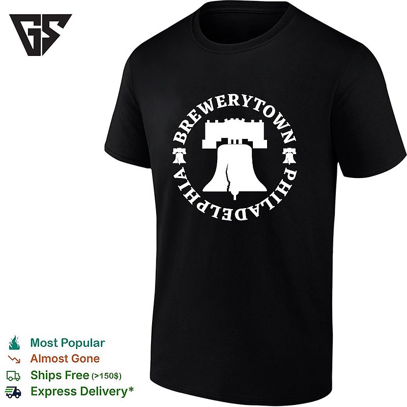 Brewerytown Philadelphia Phillies Liberty Bell Badge T-Shirt Brewerytown Philadelphia Phillies Liberty Bell Badge T-Shirt