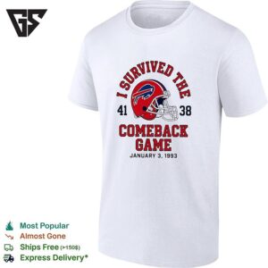 Buffalo Bills I Survived The Comeback Game 41-38 January 3 1993 Vintage T-Shirt