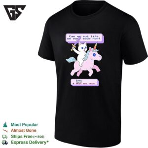 Can We Put Life On Easy Mode Now What The Fck Cat Unicorn Video Game Gamer T-Shirt