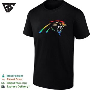 Carolina Panthers NFL Pride Rainbow Logo Edition Premium Quality Graphic T-Shirt