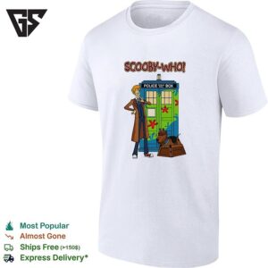 Cartoon Dog Detective Duo Police Box Time Traveler Mashup Parody T-Shirt