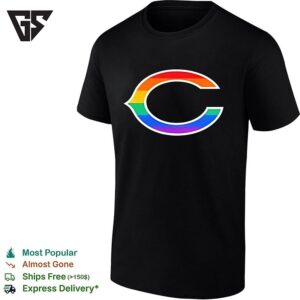 Chicago Bears NFL Rainbow Pride Flag Logo Symbol Sport Team Fan T-Shirt