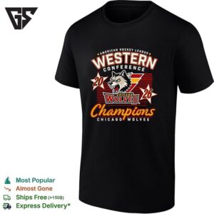 Chicago Wolves Ahl 2026 Western Conference Champions Logo T-Shirt