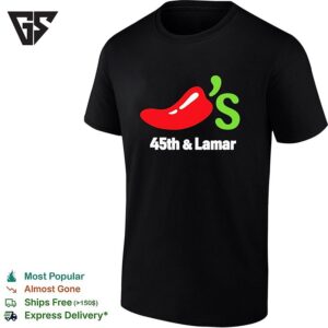 Chilis 45th And Lamar Parody Logo Austin Restaurant Reference Novelty T-Shirt