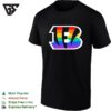 Cincinnati Bengals Logo Rainbow Pride Support NFL Football League Logo Fan T-Shirt
