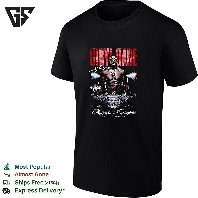 Ciryl Gane Heavyweight Champion Ufc Freedom 250 Ultimate Fighting Championship Poster T-Shirt Ciryl Gane Heavyweight Champion Ufc Freedom 250 Ultimate Fighting Championship Poster T-Shirt