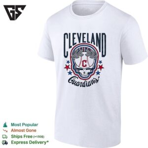 Cleveland Guardians X Grateful Dead Skull Mlb Graphic T-Shirt