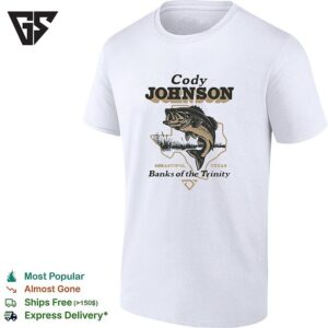 Cody Johnson Bass Fishing Texas Banks Of The Trinity Vintage Badge T-Shirt