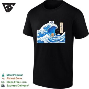 Cookie Monster The Great Wave Off Kanagawa Sea For Cookie Parody T-Shirt