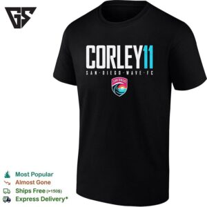 Corley 11 San Diego Wave Fc National Women Soccer League Nwsl Professional T-Shirt