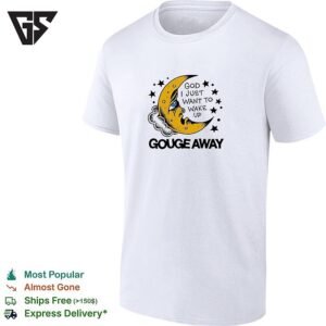 Crescent Moon Face God I Just Want To Wake Up Stars Quote White T-Shirt