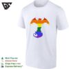Daenerys Targaryen And Jon Snow Game Of Thrones Dragon Silhouette Pride Flag T-Shirt