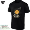 Dandelion Seeds Flying In Golden Sun Light Silhouette Nature Illustration T-Shirt