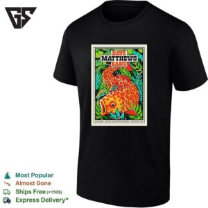 Dave Matthews Band Mystic Lake Amphitheater Orange Fish 6 23 2026 T-Shirt