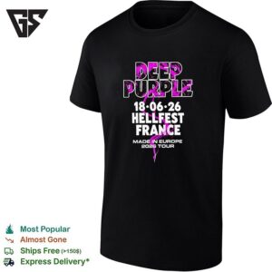 Deep Purple Hellfest In France On 18 June 2026 Made In Europe Tour T-Shirt