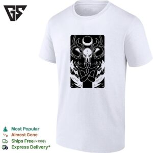 Deer Skull Antlers Crescent Moon Spirit Hands Rays Ritual Symbol T-Shirt