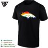 Denver Broncos Rainbow Pride Logo NFL Football Team Sports Fan Apparel T-Shirt