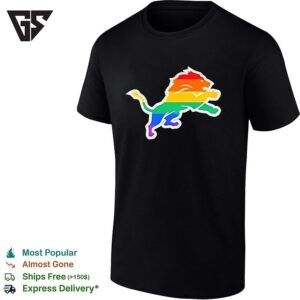 Detroit Lions Pride Logo NFL Football Lgbt Equality Awareness Team Pride T-Shirt