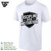 Discipline Over Motivation Shield Emblem Motivational Fitness Workout Training T-Shirt