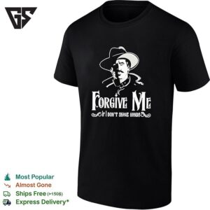 Doc Holliday Forgive Me If I Don’t Shake Hands Western Cowboy Silhouette Dark T-Shirt