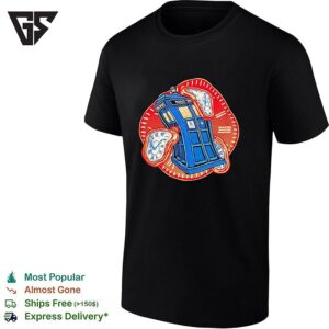 Doctor Who Tardis Police Public Call Box Surreal Melting Clocks Pop Culture T-Shirt
