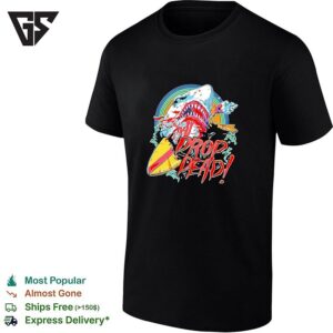 Drop Dead Shark Attack Surfboard Vintage T-Shirt