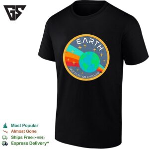 Earth Not Flat We Checked Nasa Badge Retro Patch Humor T-Shirt