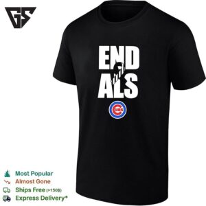 End Als Chicago Cubs Baseball Awareness Ribbon Charity T-Shirt